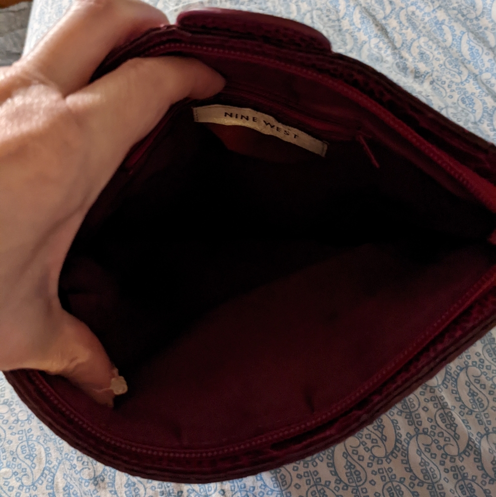 Fuchsia Python Snake Skin Envelope Clutch Bag - image 6